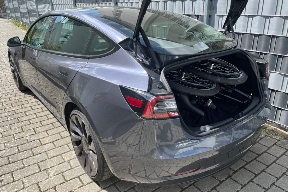 loaded wheelchair bike ready for the transport